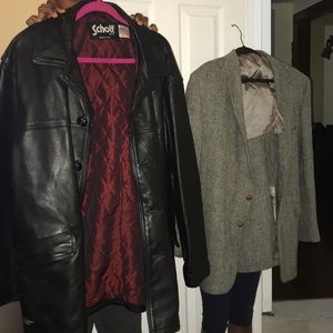 Leather Schott jacket and Wool blazer !